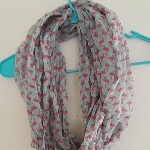 Mint and Pink flamingo women's scarf.